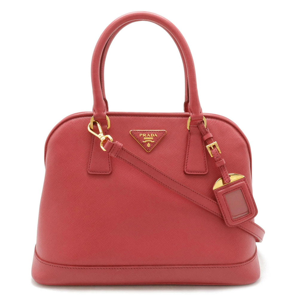 Prada handbag dome Crossbody Bag Saffiano leather pink